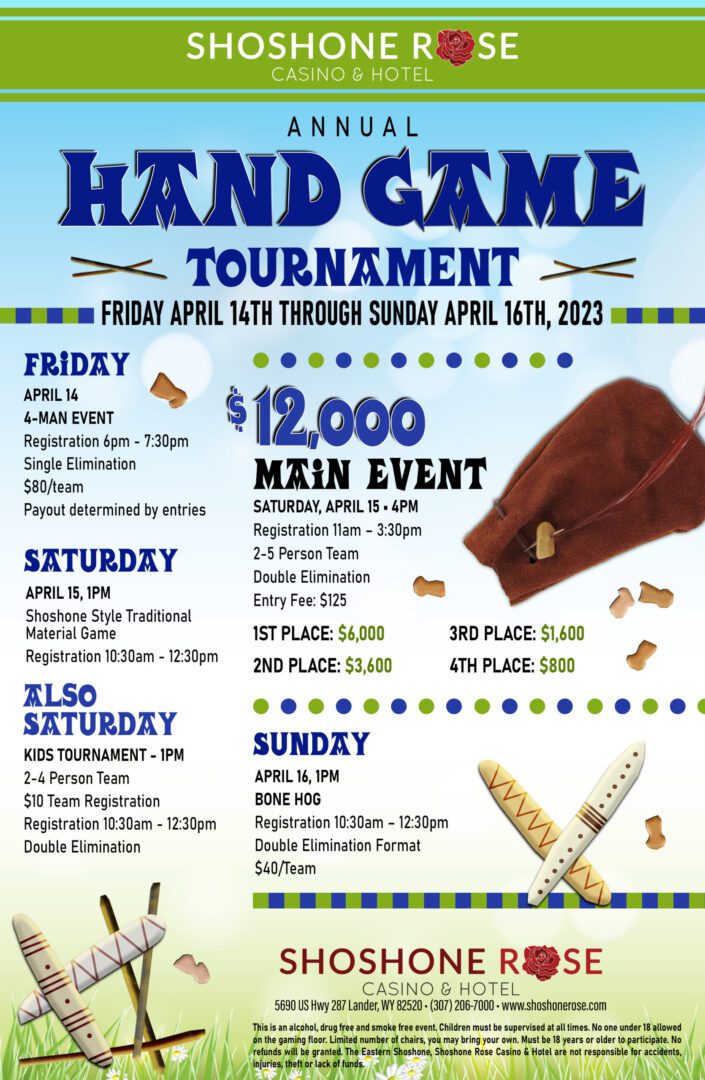 A poster of the hand game tournament.
