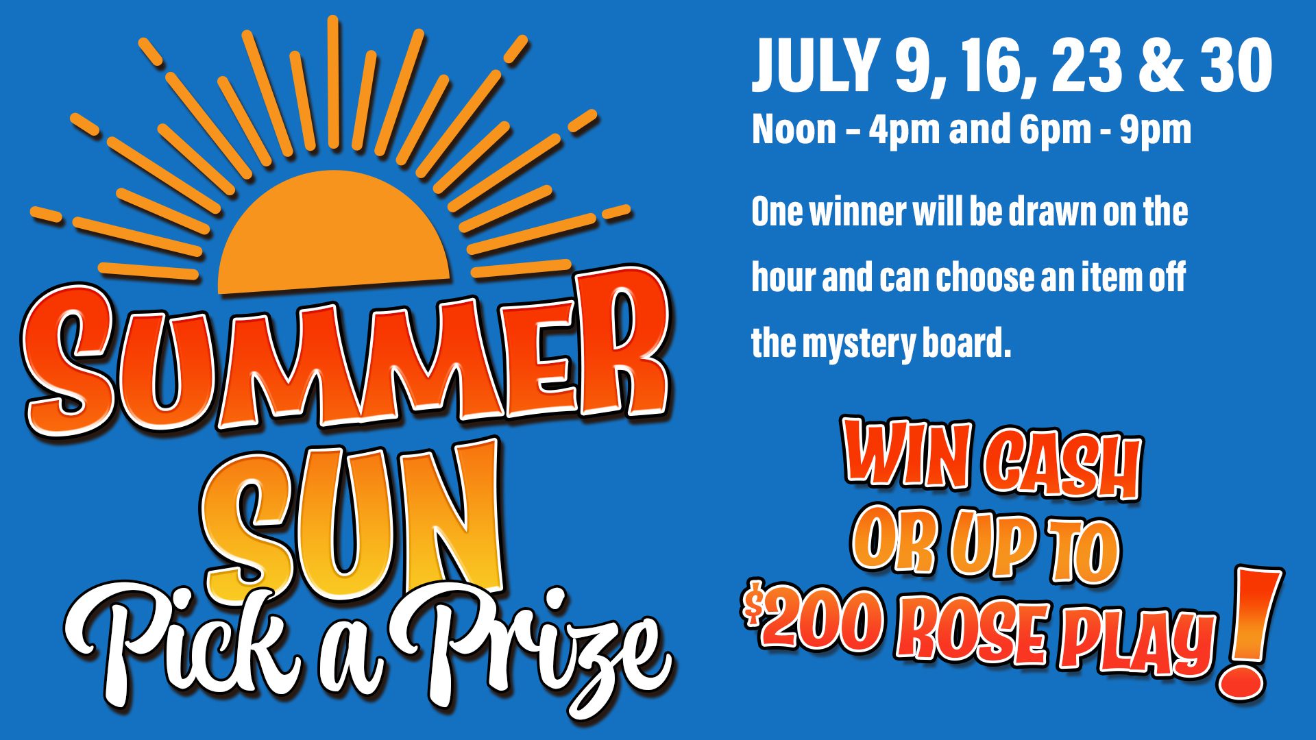 A blue banner with the words " summer fun on a prize."