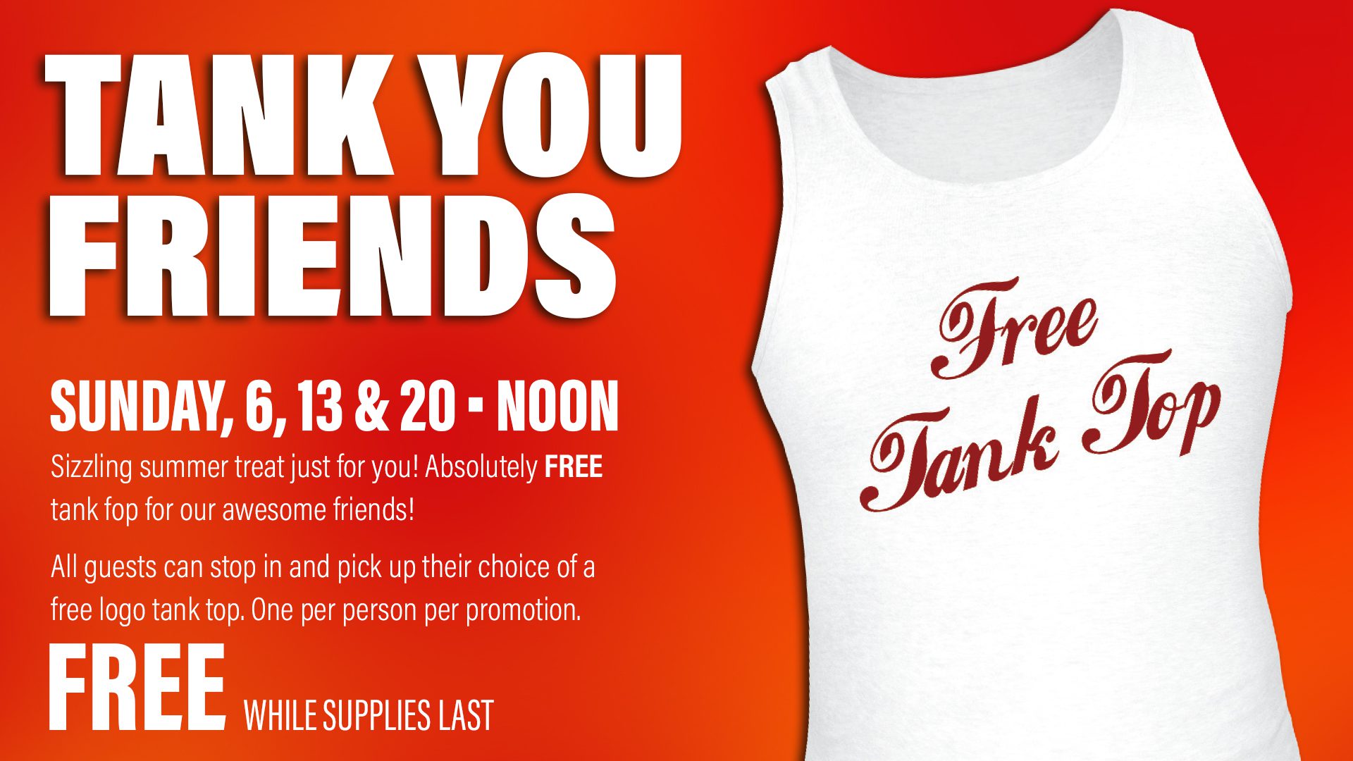 A white tank top with the words " free tanks " on it.