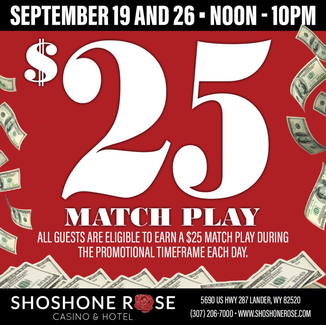 A poster advertising a match play event.