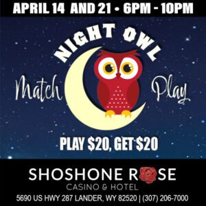 A night owl match play event with the words " night owl match play ".